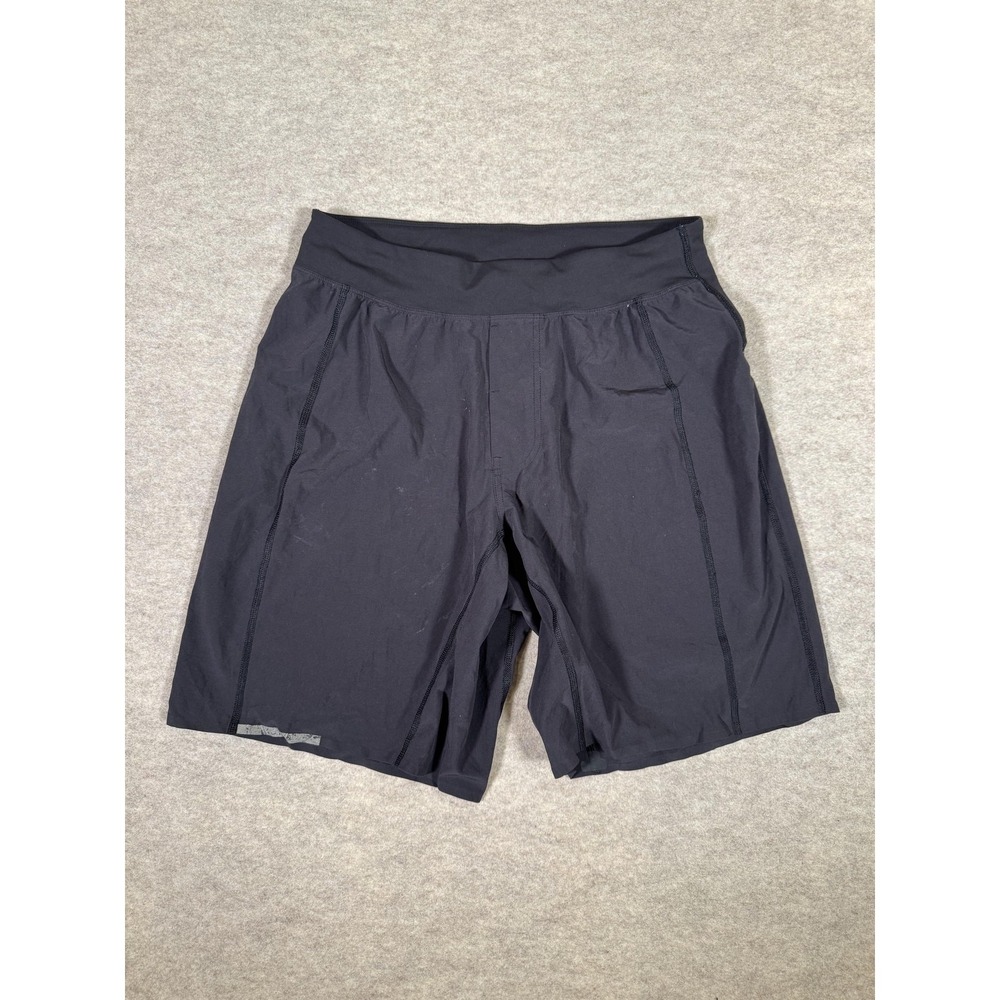 Lululemon Shorts Mens Small Black Athletic Running 9 In Inseam Drawstring Gym